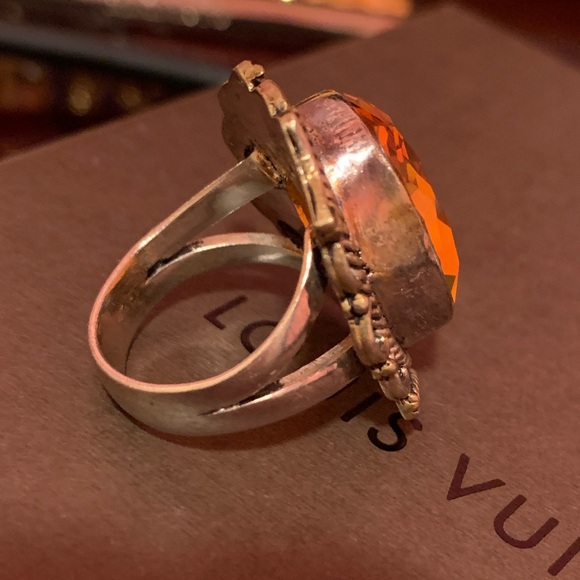 .925 ❤️Orange Stone ❤️Handcrafted ❤️Ring❤️❤️❤️ - Picture 5 of 8